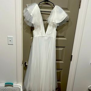 Never worn white midi dress